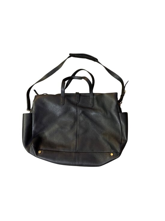 Cuyana Handbags - Cuyana Triple Zipper Weekender Bag Black Italian Leather Used Large